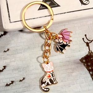 SKELETON CAT + BAT | Bag Charm | Keychain (Brand New!) ✨